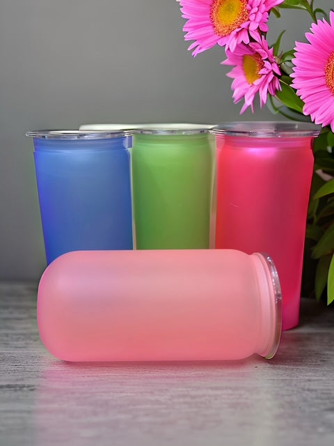 16oz Frosted Can Style Acrylic Tumbler