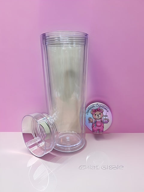 16oz acrylic skinny Snow globe