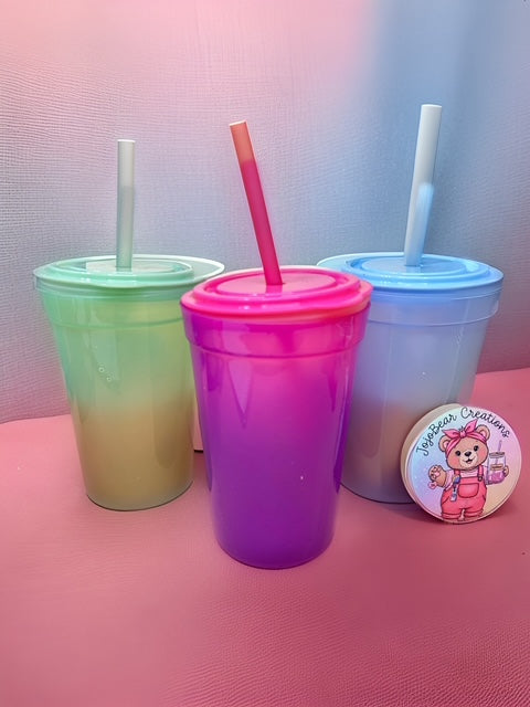 15oz color changing kid's plastic cup