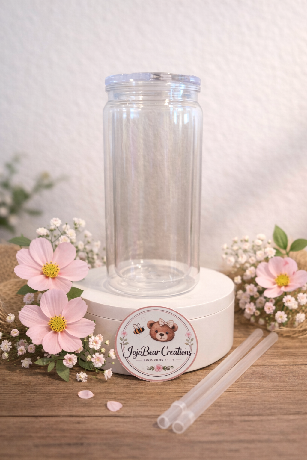 16oz acrylic can snow globe