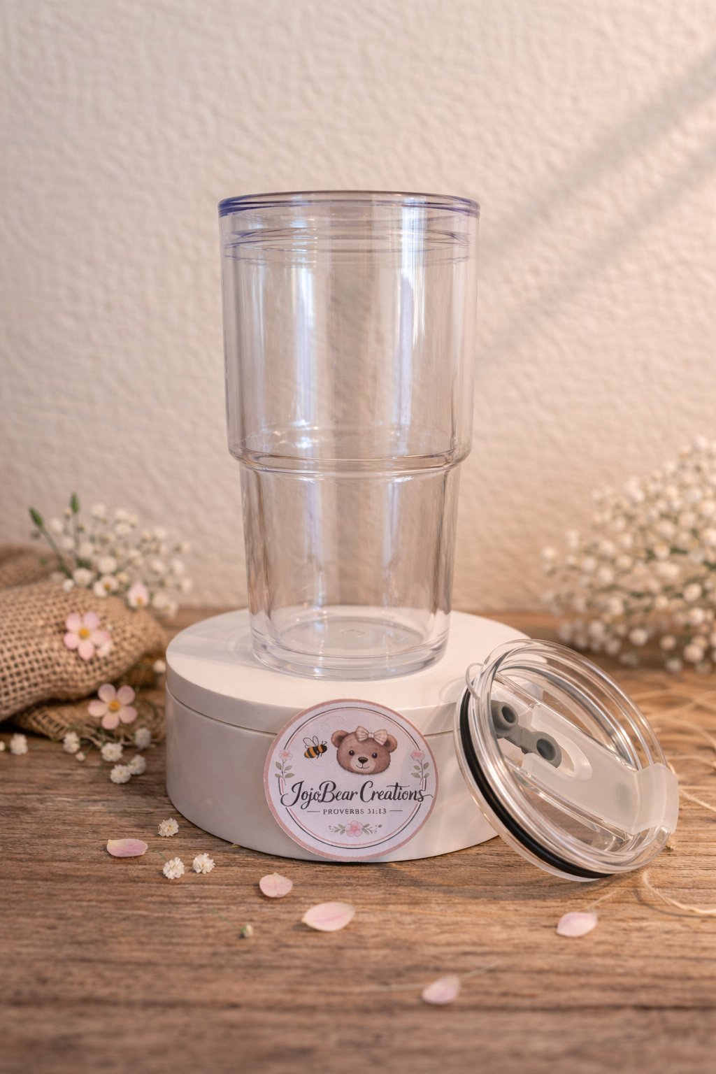 18oz ACRYLIC SNOW GLOBE TUMBLER