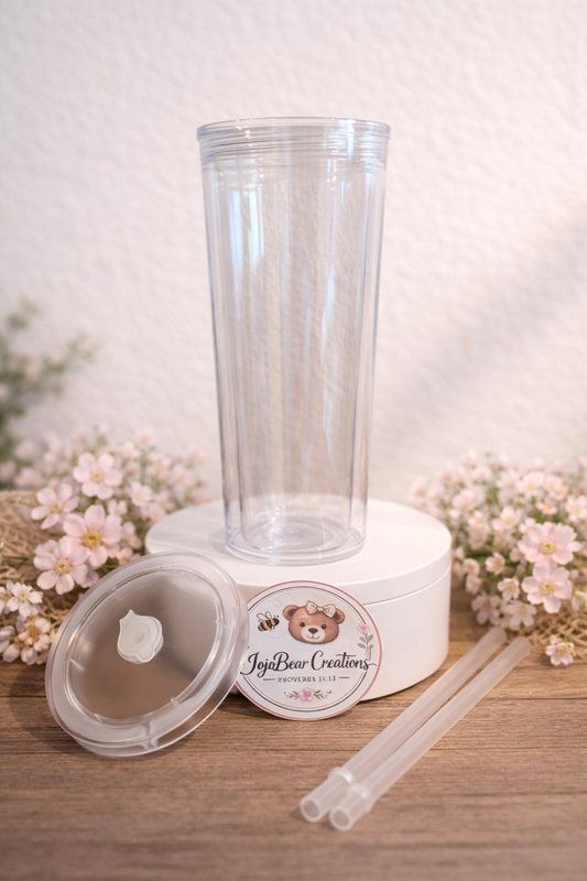 24oz Boba Snow Globe Tumbler