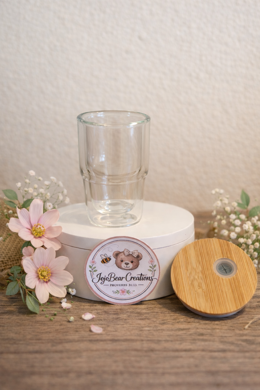 3oz glass Snow Globe Tumbler (Shot Glass)