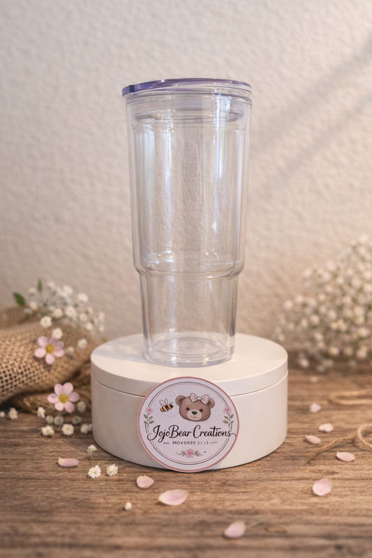 30oz Acrylic Snow Globe Tumbler