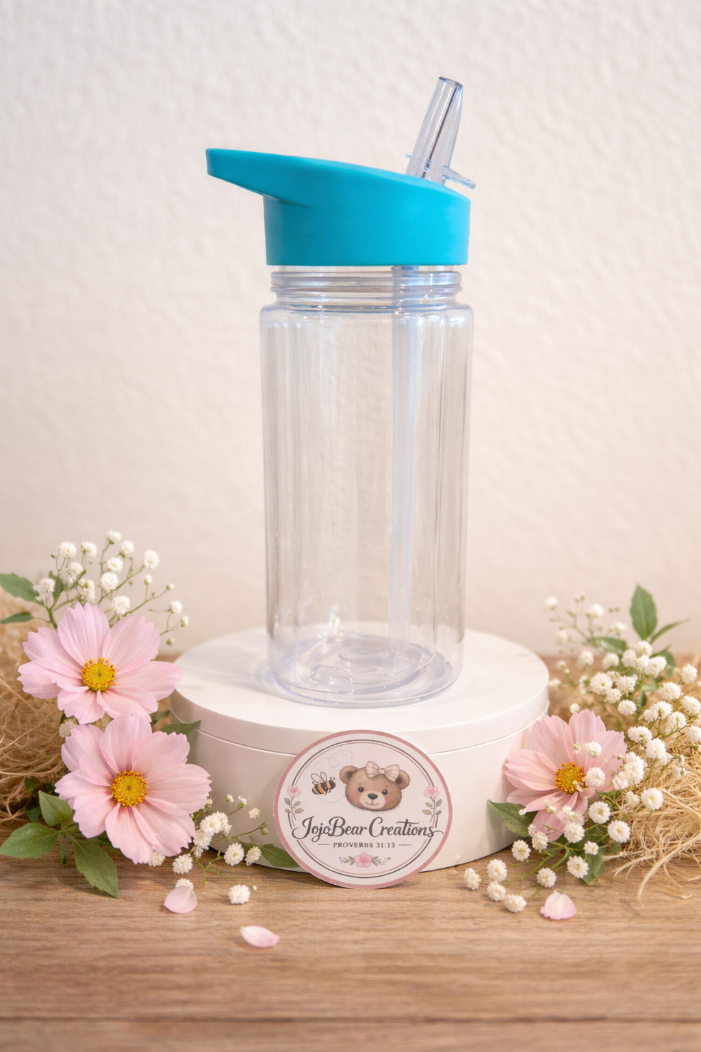 10oz kids snow globe water bottle