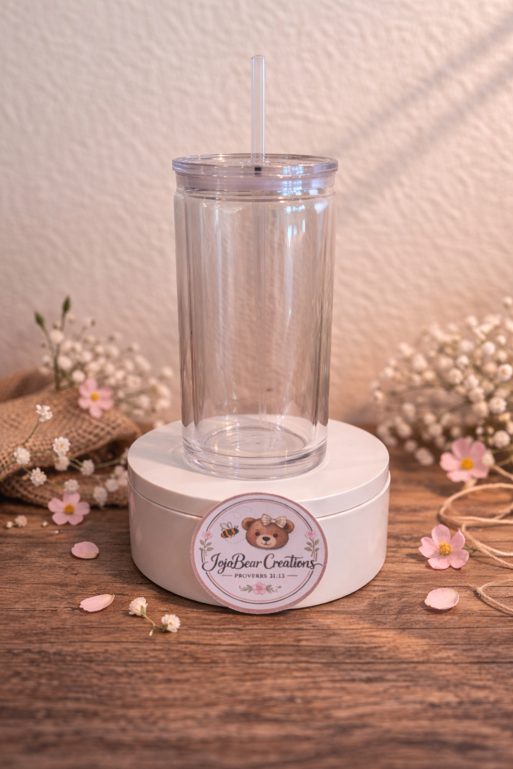 16oz Can Style Acrylic Tumbler