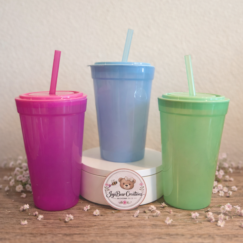 15oz color changing kid's plastic cup