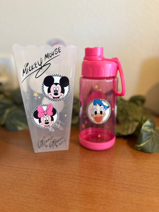 Popcorn Container, with Matching Kids Water Bottle
